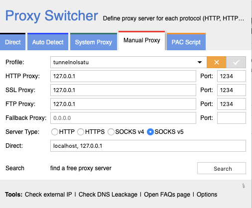 Proxy Switch Socks 5