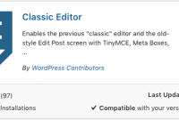 Install Classic Editor